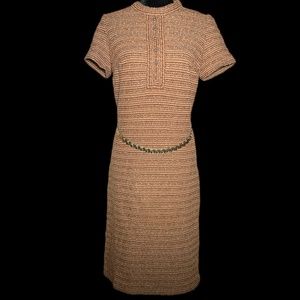 Tanner Knits - 1960's S/S Boucle Knit Dress - Size M/L